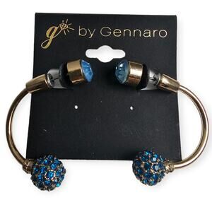 Gennaro Jacket Earrings Women's Blue Gold NWT